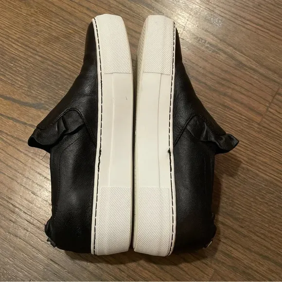 Jil Sander Platform Sneaker Black Leather Shoes
