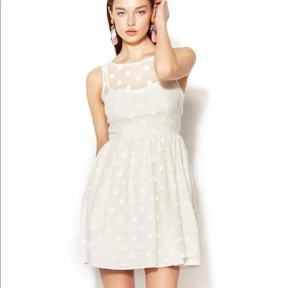 Jill Stuart off white mesh dress size XS