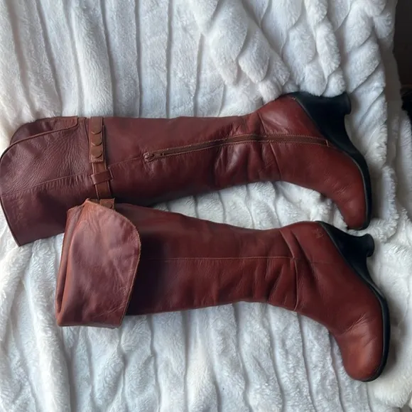 John Fluevog Friends Mallory  Leather Knee-High Boots