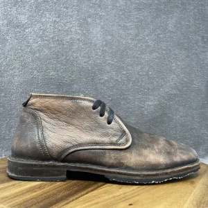 John Varvatos Boots Men's Size 8 M Brooklyn Casual Chukka Brown Leather Business