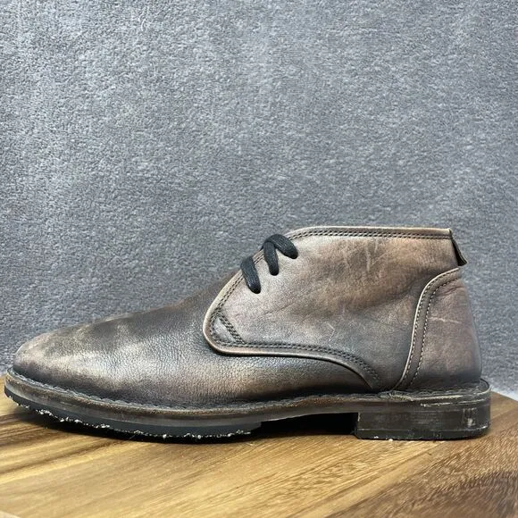 John Varvatos Boots Men's Size 8 M Brooklyn Casual Chukka Brown Leather Business