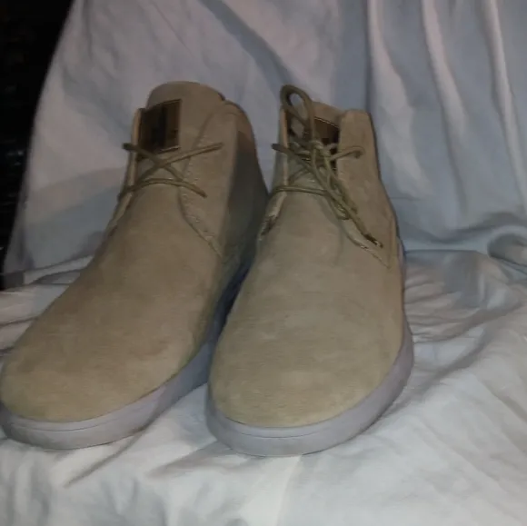 Johnnie O Beige Suede Casual  men 11.5 street shoes Beware Of Looks