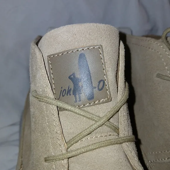 Johnnie O Beige Suede Casual  men 11.5 street shoes Beware Of Looks