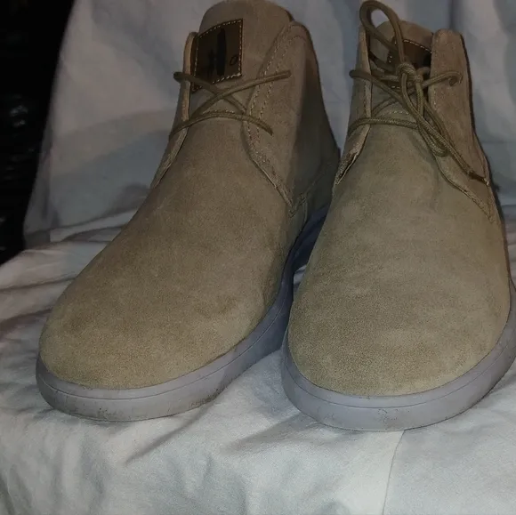 Johnnie O Beige Suede Casual  men 11.5 street shoes Beware Of Looks