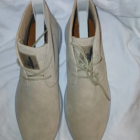 Johnnie O Beige Suede Casual  men 11.5 street shoes Beware Of Looks