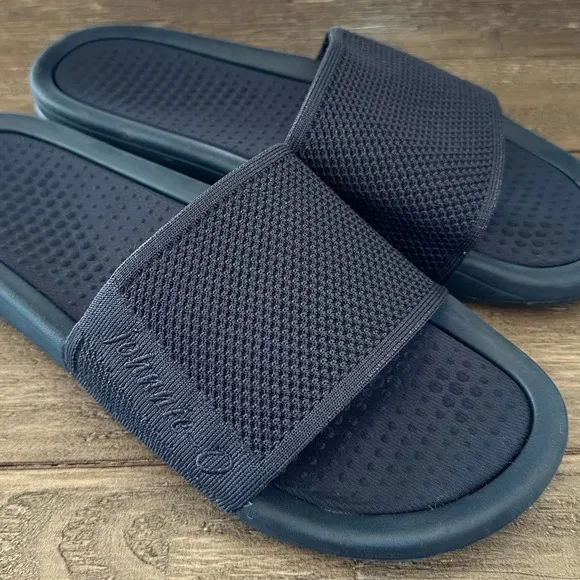 Johnnie O Mens size 11 M Navy Blue Dock Slides Slip On Shoes Casual