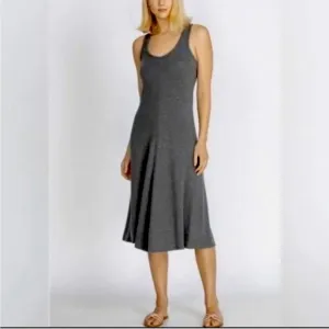 Johnny Was Calme Throw On Cozy Dress in Gray New With Tags Size Medium Midi