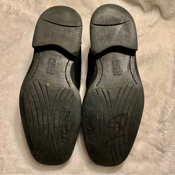 Johnston &amp; Murphy Dress Shoes 10M Men’s Black Leather Slip-On Loafers Classic