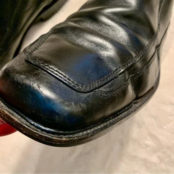 Johnston &amp; Murphy Dress Shoes 10M Men’s Black Leather Slip-On Loafers Classic