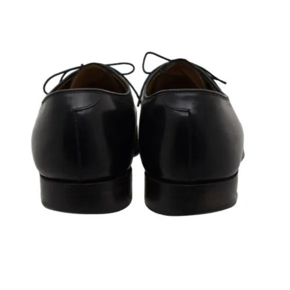 Johnston and Murphy Mens 12 Dress Shoes Oxford Cap Toe Black 24 93110