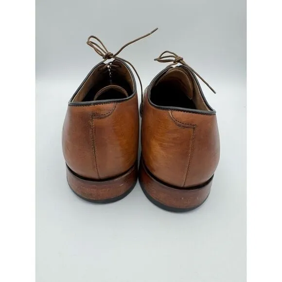 Johnston &amp; Murphy Mens Melton Cap Toe  Leather Lace Up Derby Dress Shoes Size 13