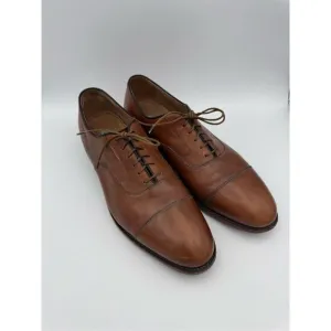 Johnston &amp; Murphy Mens Melton Cap Toe  Leather Lace Up Derby Dress Shoes Size 13