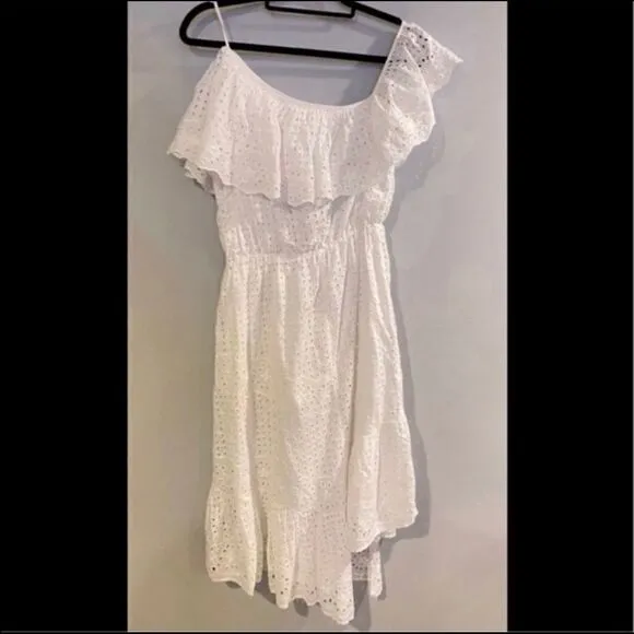 JOIE CORYNN ONE SHOULDER DRESS IN PORCELAIN M