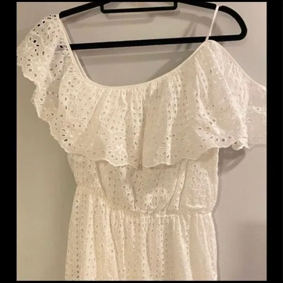 JOIE CORYNN ONE SHOULDER DRESS IN PORCELAIN M