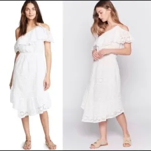 JOIE CORYNN ONE SHOULDER DRESS IN PORCELAIN M