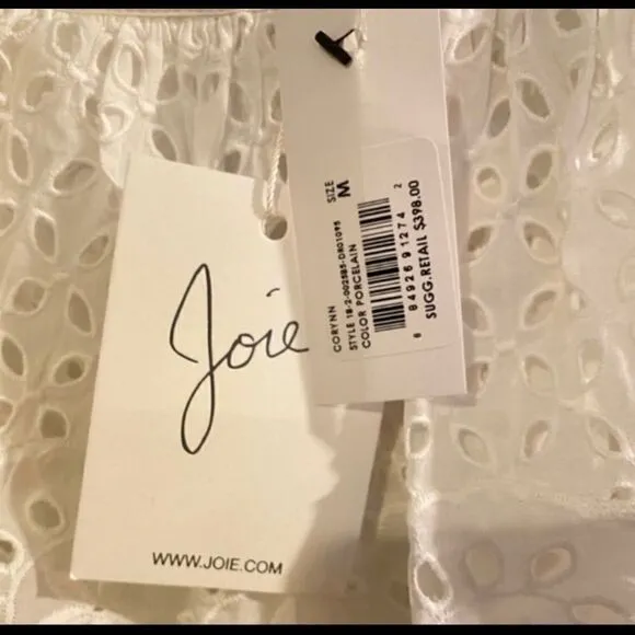 JOIE CORYNN ONE SHOULDER DRESS IN PORCELAIN M