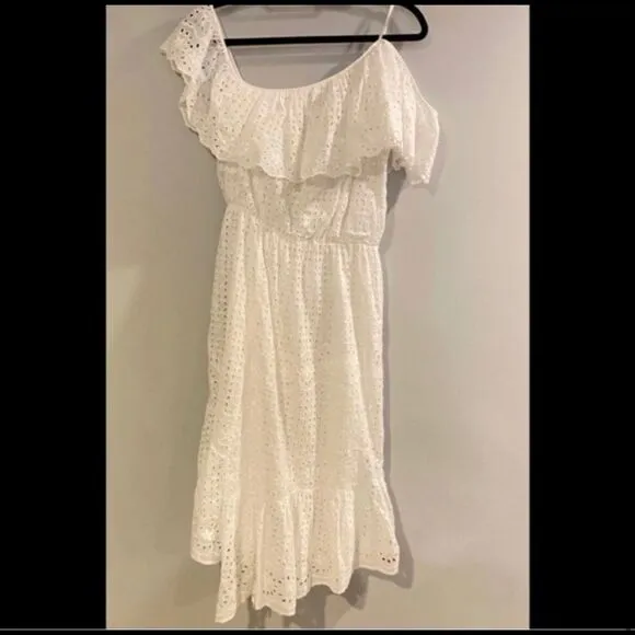 JOIE CORYNN ONE SHOULDER DRESS IN PORCELAIN M