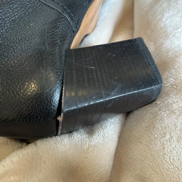 Jonak Black Leather Knee High Boots