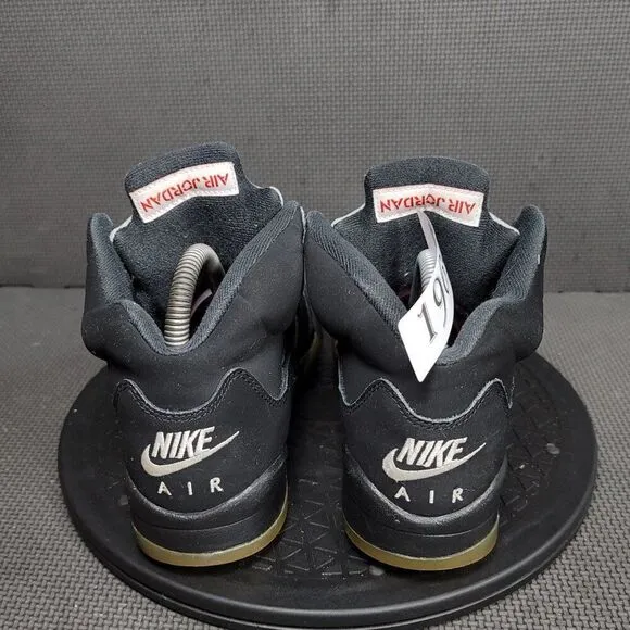 Jordan 5 Retro Shoes Youth Sz 5.5 Black Gray Athletic Trainers Sneakers