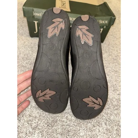 Josef Seibel Leather Boots Women 37 6-6.5 Black Faux Fur Lined Naly Faye