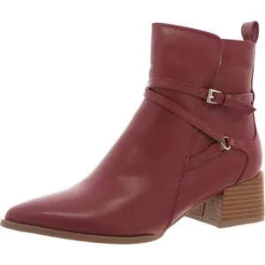 Journee Collection Womens Estelle Red Pointed Toe Ankle Boots Shoes New
