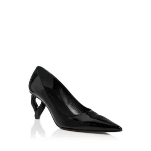 JW ANDERSON Womens Black Toe Sculpted Heel Slip On Leather Pumps Shoes 37.5