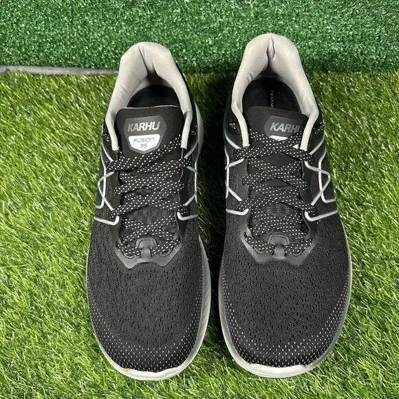 Karhu Fushion Ortix 3.5 Mens 10‎ Black Gray Shoes Sneakers Athletic Running NEW