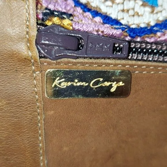 Karim Corzo Embroidered Tall Leather Boots Sz 36