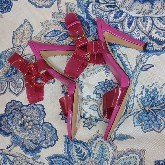 Karl Lagerfeld Paris Cieone Clear Vinyl Dress Sandals Multi Sizes New