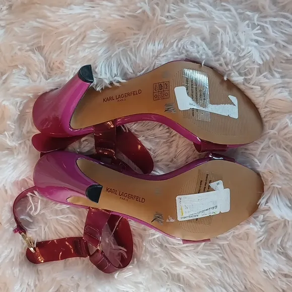 Karl Lagerfeld Paris Cieone Clear Vinyl Dress Sandals Size 10 New
