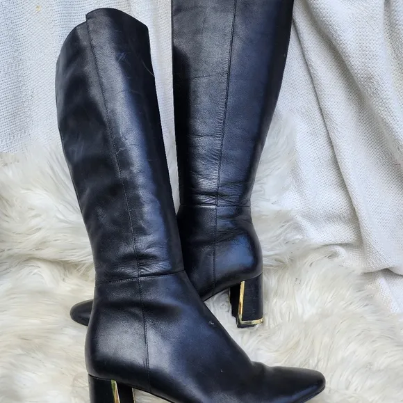Karl Lagerfield‎ signature knee high boots 8.5