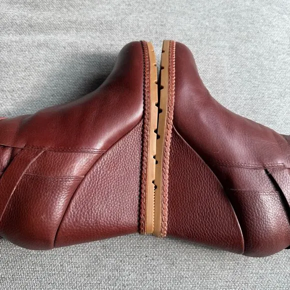 Kate Spade Brown Leather Wedge Knee-High Boots Sz: 9