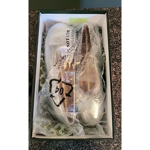 KATE SPADE NEW YORK Honey Metallic Leather Ballet Flats SZ 9.5 B New In Box NIB