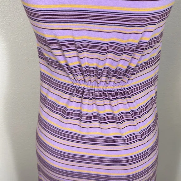 Kavu Purple Striped T-Shirt Tank Dress Size XS