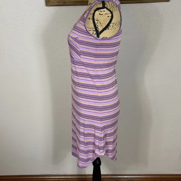 Kavu Purple Striped T-Shirt Tank Dress Size XS