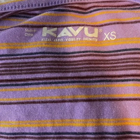 Kavu Purple Striped T-Shirt Tank Dress Size XS