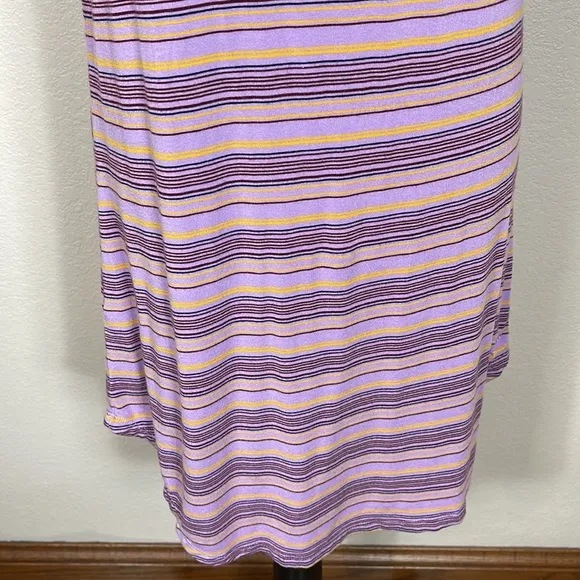 Kavu Purple Striped T-Shirt Tank Dress Size XS