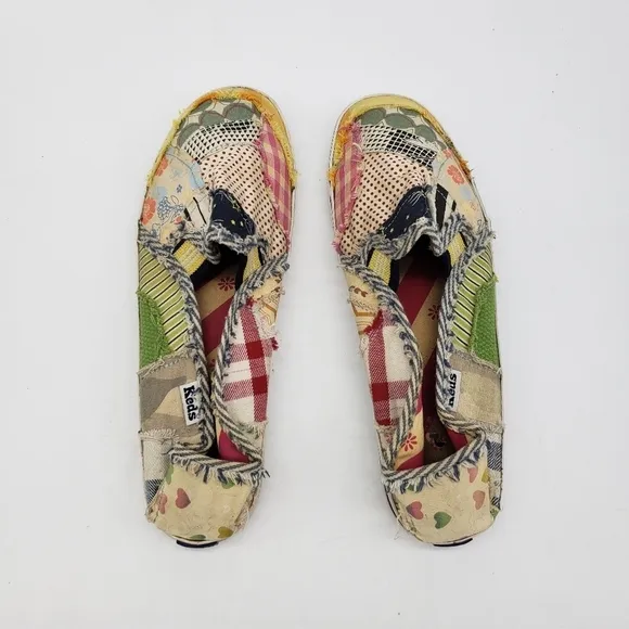 Keds Shoes Women's 8.5 Multicolored Patchwork Slip On Flats