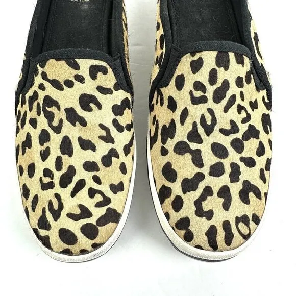Keds X Kate Spade 7.5 Double Decker Calf Hair Leopard Slip On Mules Womens Shoes