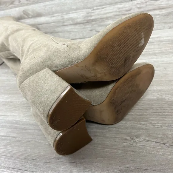 Kendall   kylie Ayla Gray over knee high boots sz. 6.5M Reg $225