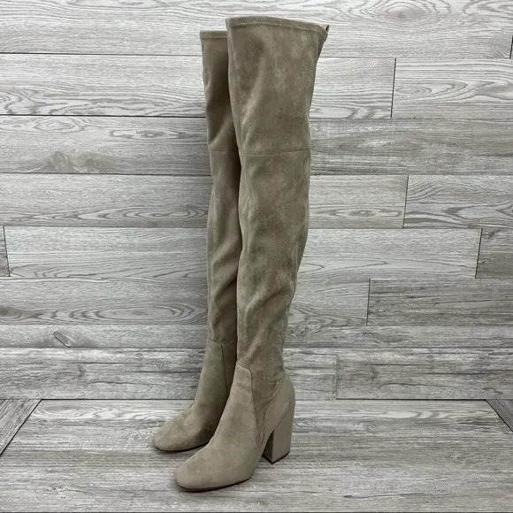 Kendall   kylie Ayla Gray over knee high boots sz. 6.5M Reg $225