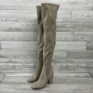 Kendall   kylie Ayla Gray over knee high boots sz. 6.5M Reg $225