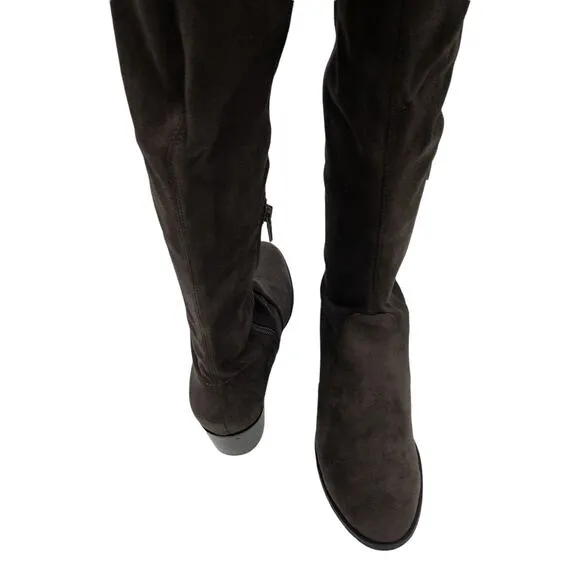 Kenneth Cole New York  Adelynn Over The Knee Boots 8.5 Women's Asphalt Brown