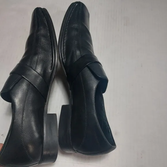 Kenneth Cole New York Men's Black Leather Black Dress Shoes Size 12M