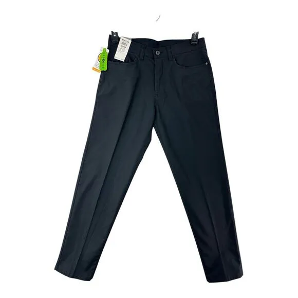 Kenneth Cole Reaction Black Canvas Slim Fit 5-Pocket Pants Mens Size 31W x 30L