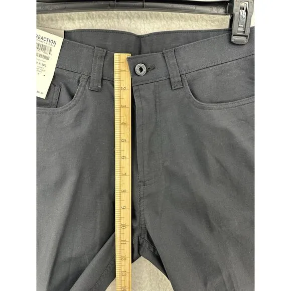 Kenneth Cole Reaction Black Canvas Slim Fit 5-Pocket Pants Mens Size 31W x 30L