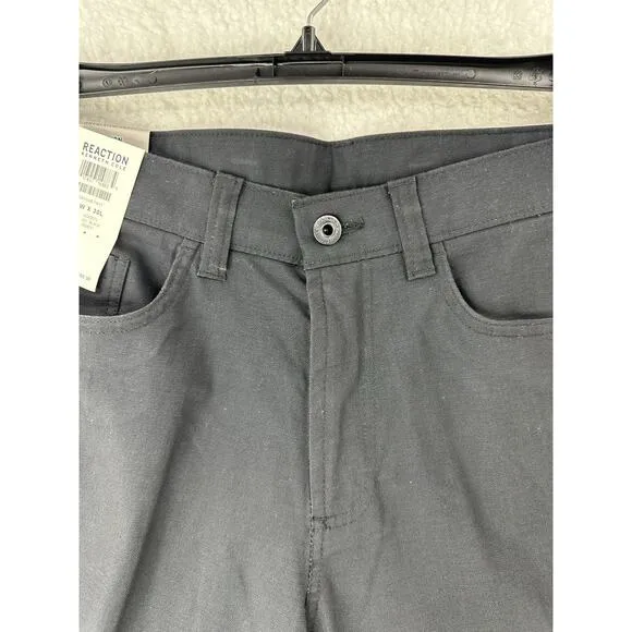 Kenneth Cole Reaction Black Canvas Slim Fit 5-Pocket Pants Mens Size 31W x 30L
