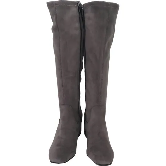 Kenneth Cole Reaction Stretch Knee High Boots Shitake Gray EU 39 Size 8