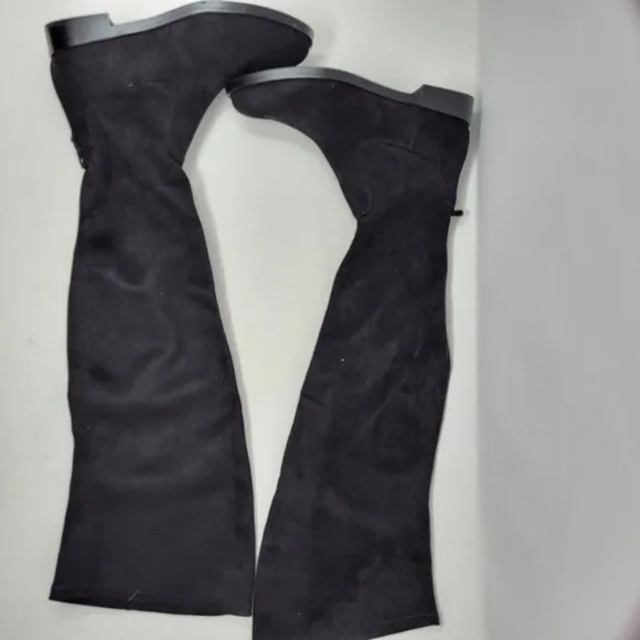 Kenneth Cole Reaction Wind-Y knee high faux suede boots black sz 6