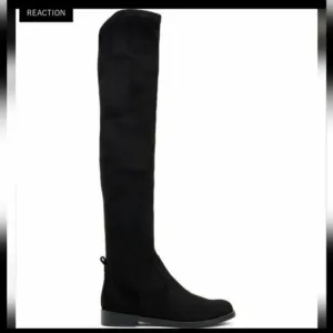 Kenneth Cole Reaction Wind-Y knee high faux suede boots black sz 6